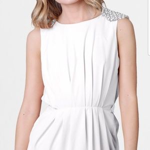 Ark & Co white dress with beaded shoulders